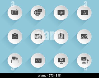 work at home vector icons Stock Vector