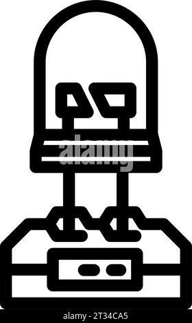 diode testing electronics line icon vector illustration Stock Vector ...