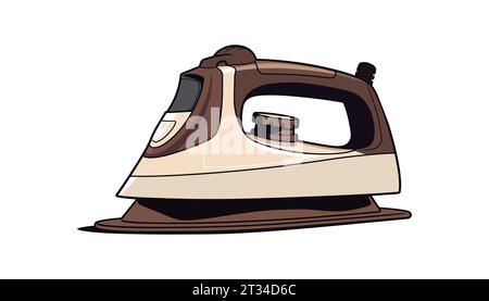 House electric iron icon. Flat icons of electric iron isolated Stock Vector