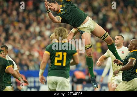 South Africa's Franco Mostert during the 2023 Rugby World Cup Semi-finals match between England and South Africa at the Stade de France in Saint-Denis, France on October 21, 2023. Credit: FAR EAST PRESS/AFLO/Alamy Live News Stock Photo