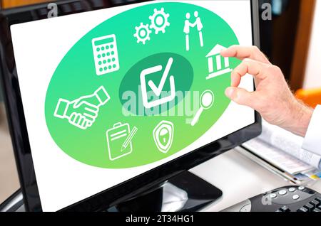 Validation concept shown on a computer screen Stock Photo