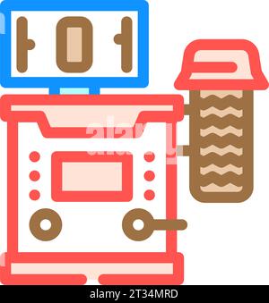 wheel balancing car mechanic line icon vector illustration Stock Vector ...