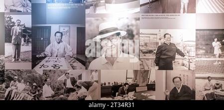 Chung Ju-Yung, Sep 22, 2023 : Portraits of Hyundai Group founder Chung Ju-Yung (November 1915 - March 2001) are displayed at Asan Medical Center (AMC) in Seoul, South Korea. The AMC was established by Chung in 1989. Credit: Lee Jae-Won/AFLO/Alamy Live News Stock Photo