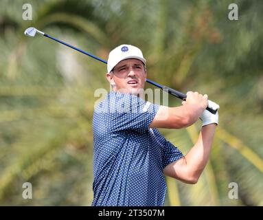 Miami, United States Of America. 22nd Oct, 2023. DORAL, FLORIDA - OCTOBER 22: Captain Bryson DeChambeau of Crushers GC hits the ball on hole 16 during Day Three of the LIV Golf Invitational - Miami Team Championship at Trump National Doral Miami on October 22, 2023 in Doral, Florida. (Photo by Alberto E. Tamargo/Sipa USA) Credit: Sipa USA/Alamy Live News Stock Photo