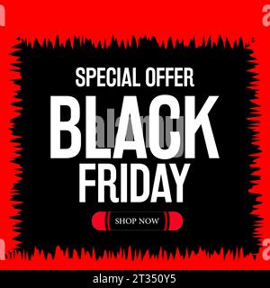 Black friday sale template design Stock Vector