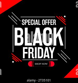 Black friday sale template design Stock Vector