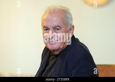 Madrid, Spain. 23rd Oct, 2023. Singer Victor Manuel poses during the portrait session at the Palacio de Atocha, on October 23, 2023 in Madrid, Spain. (Photo by Oscar Gonzalez/Sipa USA) Credit: Sipa USA/Alamy Live News Stock Photo