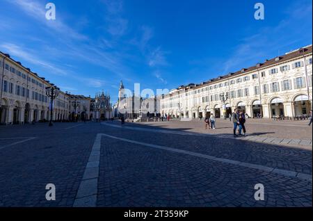 TORINO (TURIN), ITALY, MARCH 25, 2023 - View of  San Carlo square in the center of Torino, Italy Stock Photo