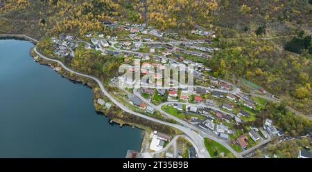 Odda is a town in Ullensvang Municipality in Vestland county, Hardanger district, Norway Stock Photo