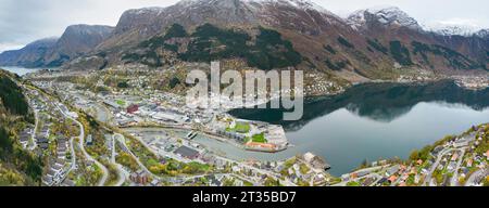 Odda is a town in Ullensvang Municipality in Vestland county, Hardanger district, Norway Stock Photo