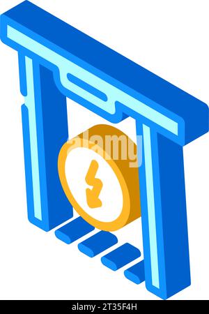 ev parking electric isometric icon vector illustration Stock Vector ...
