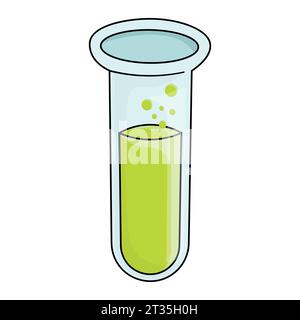 Test tube vector illustration in cartoon style. Chemistry symbol stock Stock Vector