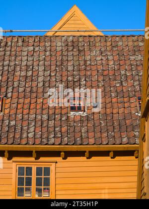 Bryggen Hansa Quarter, Hansakvarteret Bryggen, Norway Stock Photo