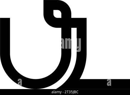 UL logo, UL Monogram, Initial UL Logo, Letter UL logo, Icon, Vector Stock Vector