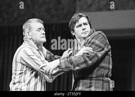 l-r: Bill Owen (Mr Shaw), Brian Cox (Steven Shaw) in IN CELEBRATION by David Storey at the Royal Court Theatre, London SW1  22/04/1969  design: Peter Docherty  director: Lindsay Anderson Stock Photo