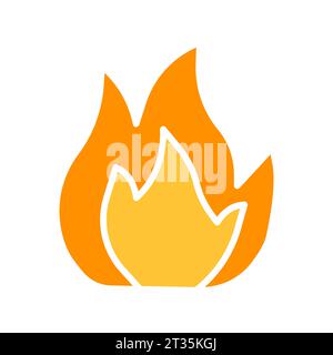 Fire line icon. Fire safety, water, extinguishing, safety instructions. Vector color icon on white background for business and advertising. Stock Vector