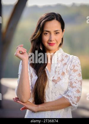 Editorial Use Only - Actress, producer and artist Rebecca Grant photographed at Highly Manor near Balcombe West Sussex. Picture by Jim Holden Stock Photo