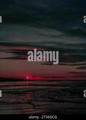Dramatic sunset over the sea Stock Photo