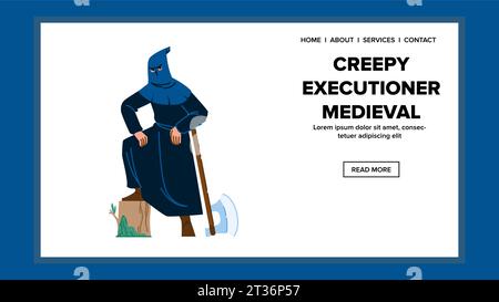 horror chreepy executioner medieval vector Stock Vector