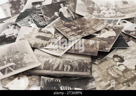 Vintage amateur and studio photos end of the XIX century - early in XX century, former Russia Stock Photo