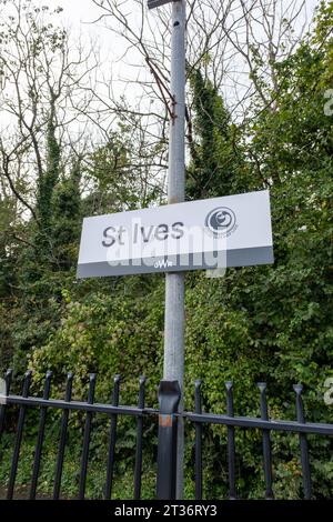 St. Ives train station, Cornwall, UK Stock Photo