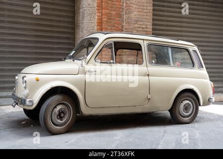 a classic 1960s Italian Fiat 500 Giardiniera three door estate car Stock Photo