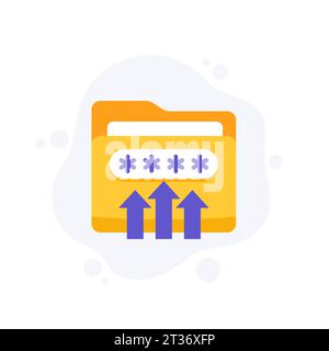 Move to folder with password, vector icon for apps Stock Vector Image ...
