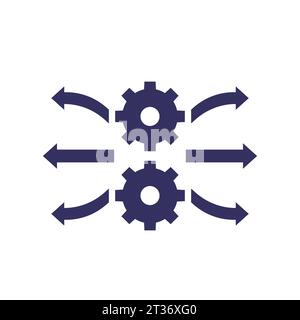 deployment process icon on white Stock Vector