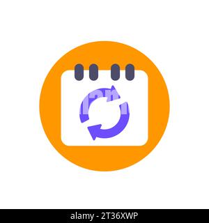 monthly subscription auto-renewal icon, vector Stock Vector