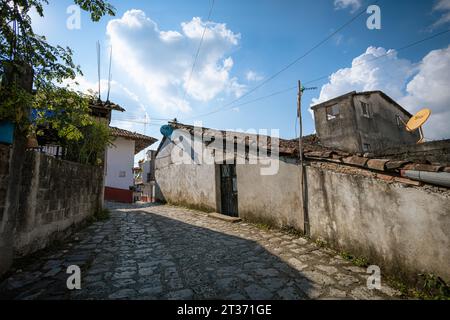 Timeless Charm: Streets of Magical Cuetzalan for 50 Years Stock Photo