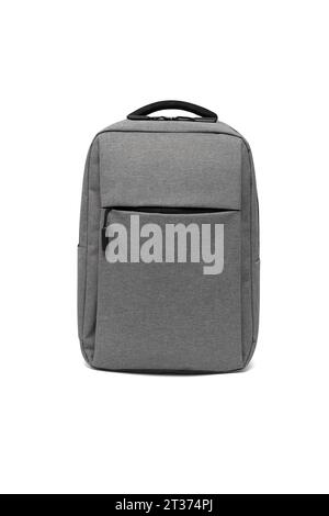 new design big capacity laptop backpack bag isolated on white background with clipping path. travel college school backpack. front view. Stock Photo