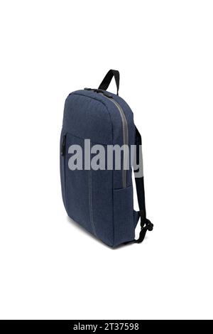 new design big capacity laptop backpack bag isolated on white background with clipping path. travel college school backpack. side view. Stock Photo