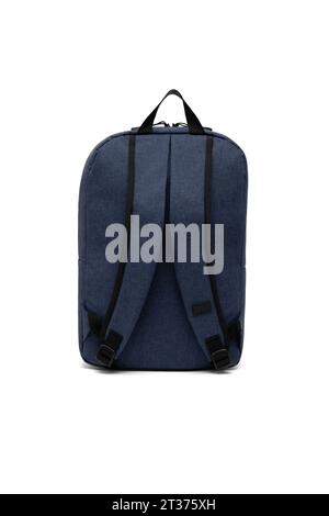 new design big capacity laptop backpack bag isolated on white background with clipping path. travel college school backpack. back view. Stock Photo