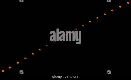 Annular Solar Eclipse, Phases of solar eclipse Stock Photo - Alamy