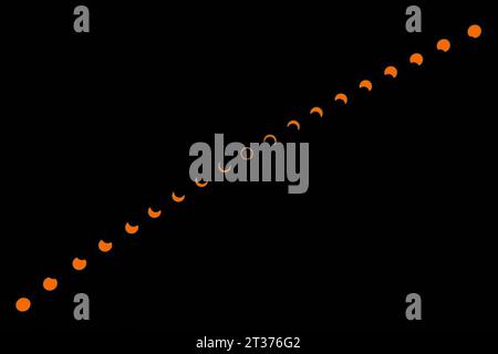 Annular or 'Ring-of-Fire' Solar Eclipse Stock Photo