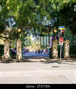 Entrance to the City Botanic Gardens in Brisbane Australia Stock Photo