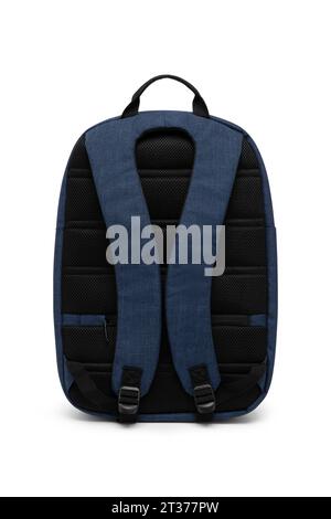 new design big capacity laptop backpack bag isolated on white background with clipping path. travel college school backpack. back view. Stock Photo