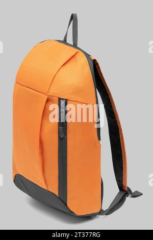 new design big capacity laptop backpack bag isolated on white background with clipping path. travel college school backpack. side view. Stock Photo