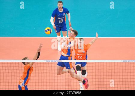 Wessel Keemink, Michael Parkinson (Netherlands). Volleyball World Championship 2022 Stock Photo