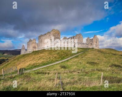 The image is of the ruins of Ruthven Military Barracks. Built in 1721, to police the Highlands after the failed Jacobite Rising of 1715 Stock Photo