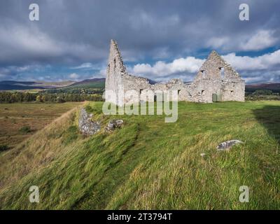 The image is of the ruins of Ruthven Military Barracks. Built in 1721, to police the Highlands after the failed Jacobite Rising of 1715 Stock Photo