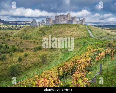 The image is of the ruins of Ruthven Military Barracks. Built in 1721, to police the Highlands after the failed Jacobite Rising of 1715 Stock Photo