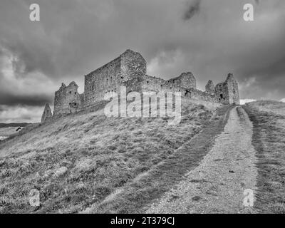 The image is of the ruins of Ruthven Military Barracks. Built in 1721, to police the Highlands after the failed Jacobite Rising of 1715 Stock Photo