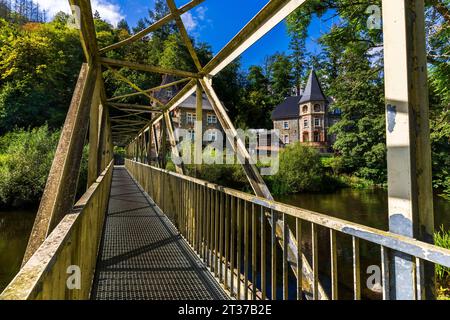 Village of Treseburg in the valley Bodetal, mountain range of Harz, Sachsen-Anhalt, Germany Stock Photo