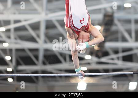 Santiago, Chile. 23rd Oct, 2023. Felix Dolci of Canada, competes during the men's individual final the Artistic Gymnastics of the Santiago 2023 Pan American Games, at National Stadium Sports Park, in Santiago on October 23. Photo: Heuler Andrey/DiaEsportivo/Alamy Live News Credit: DiaEsportivo/Alamy Live News Stock Photo