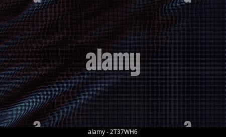 waves of colorful points. Digital data splash of point array. Futuristic smooth glitch UI element Stock Vector