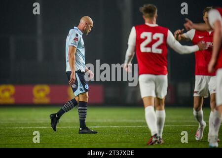 Wijdewormer, Netherlands. 23rd Oct, 2023. WIJDEWORMER, NETHERLANDS - OCTOBER 23: Jan Lammers of De Graafschap looks dejected during the Dutch Keuken Kampioen Divisie match between Jong AZ and De Graafschap at the AFAS Trainingscomplex on October 23, 2023 in Wijdewormer, Netherlands. (Photo by Rene Nijhuis/Orange Pictures) Credit: Orange Pics BV/Alamy Live News Stock Photo