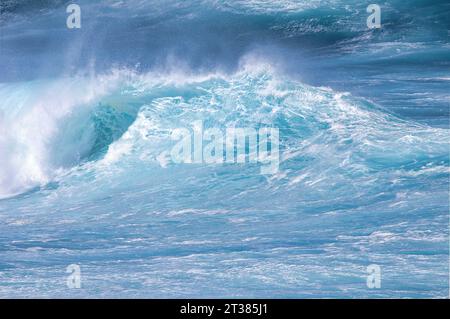 High energy crashing surf on Maui Stock Photo