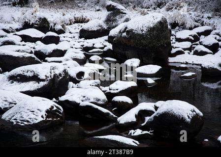 Rocky river bed, North Fork Payette River, Near Banks, Idaho, USA Stock Photo