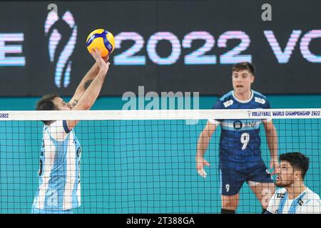 Luciano De Cecco, Santiago Danani, Joaquin Gallego (Argentina). Volleyball World Championship 2022. Stock Photo
